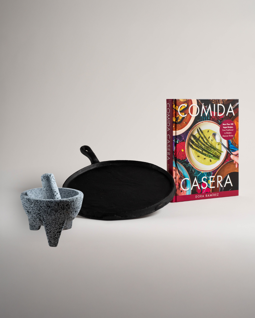 Comal + Book + Molcajete – Mexican Kitchen Essentials