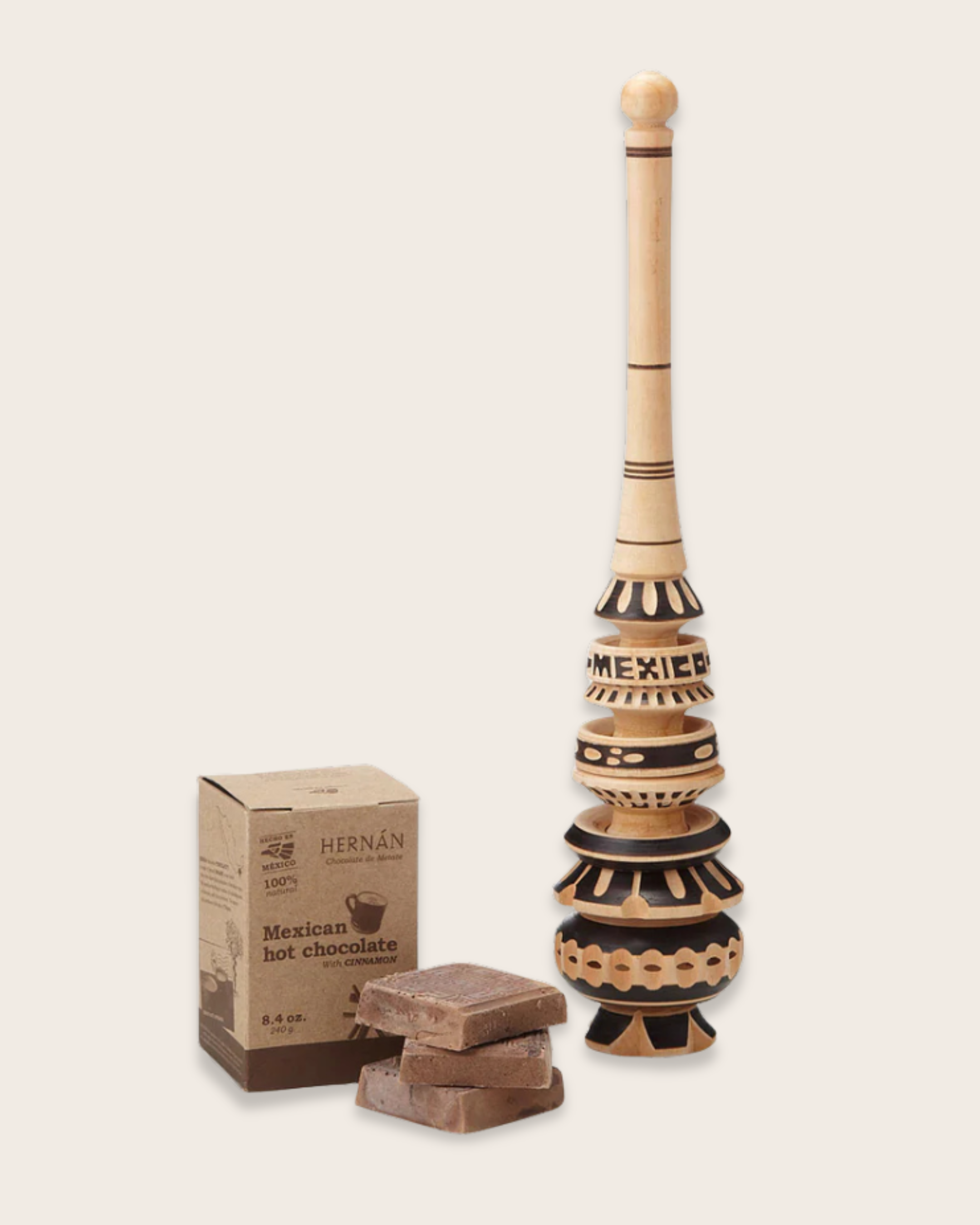 Mexican Hot Chocolate Set with Molinillo Artesano