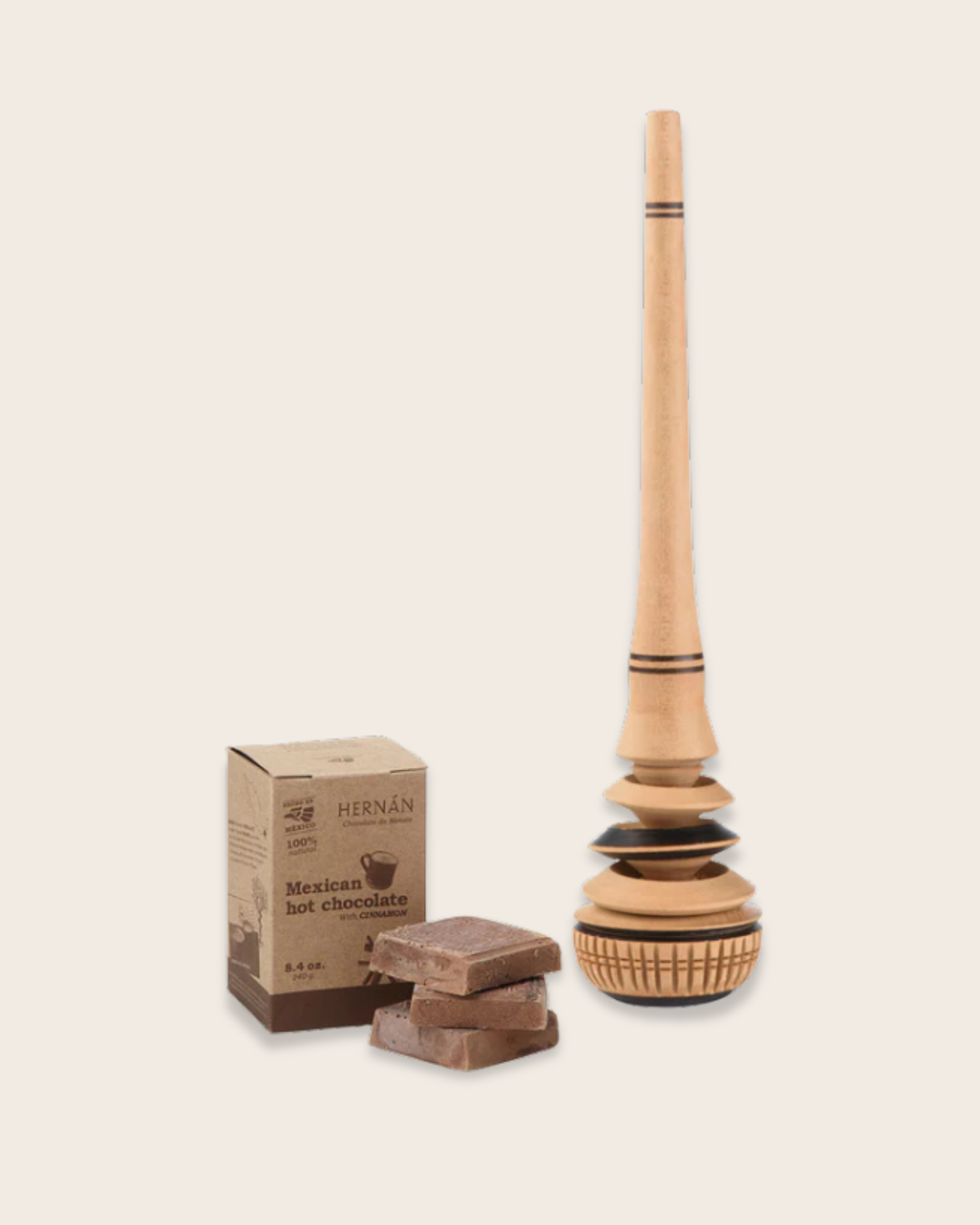 Mexican Hot Chocolate Set with Molinillo Rustico