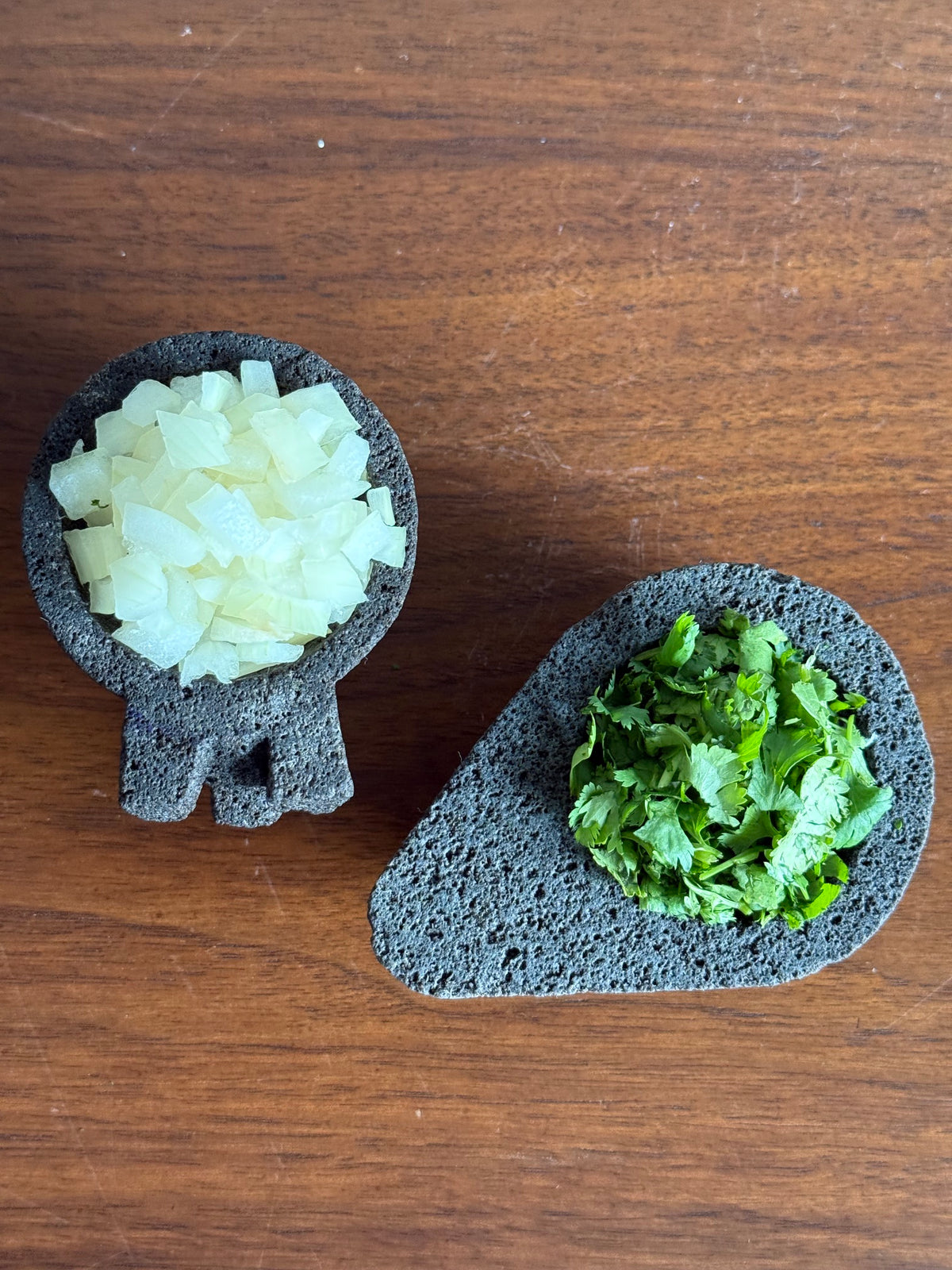Mini Avocado Molcajete - Authentic Mexican Stone Mortar & Pestle