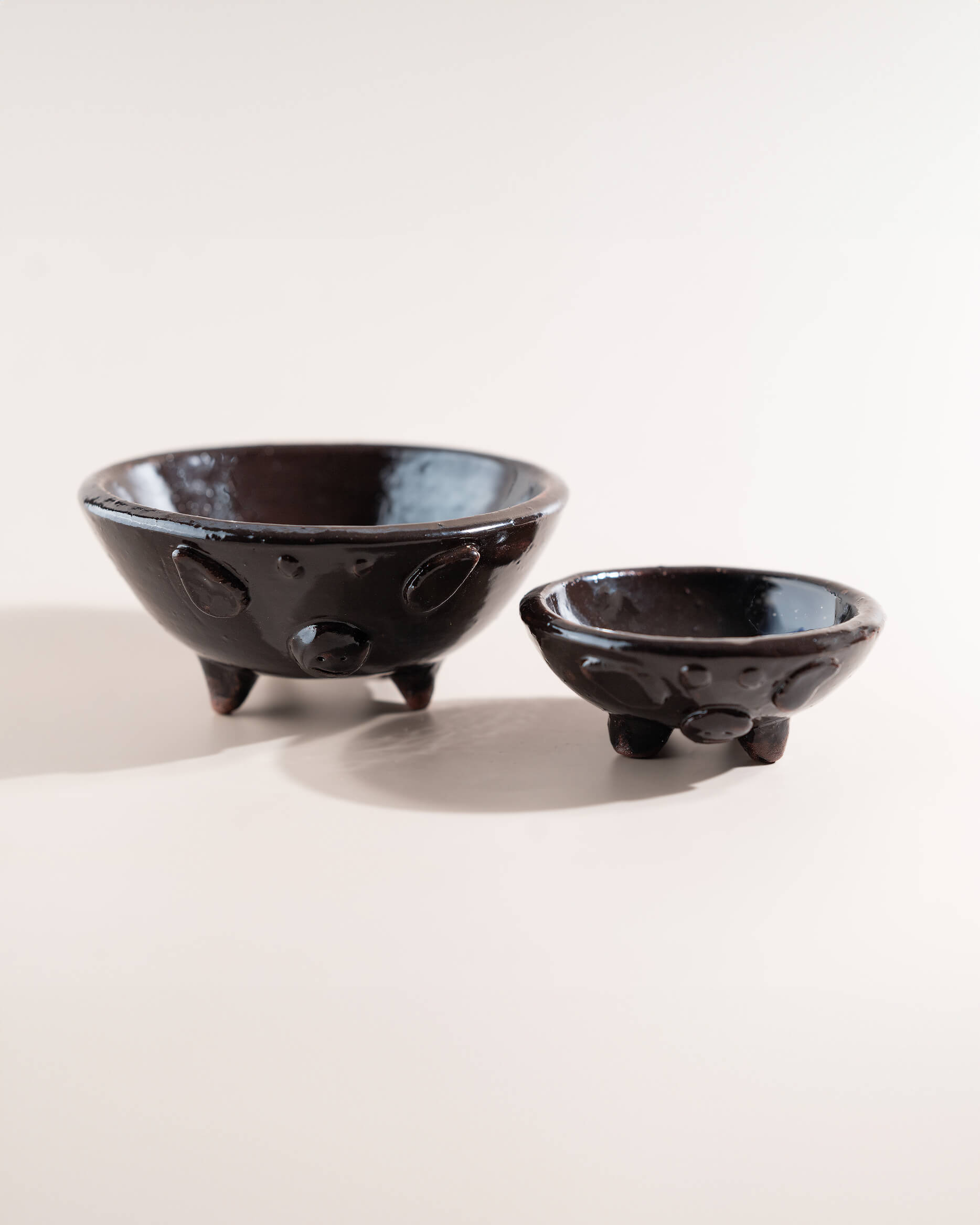 PUERQUITO SALSERITOS –Authentic Mexican Red Clay Condiment Bowls