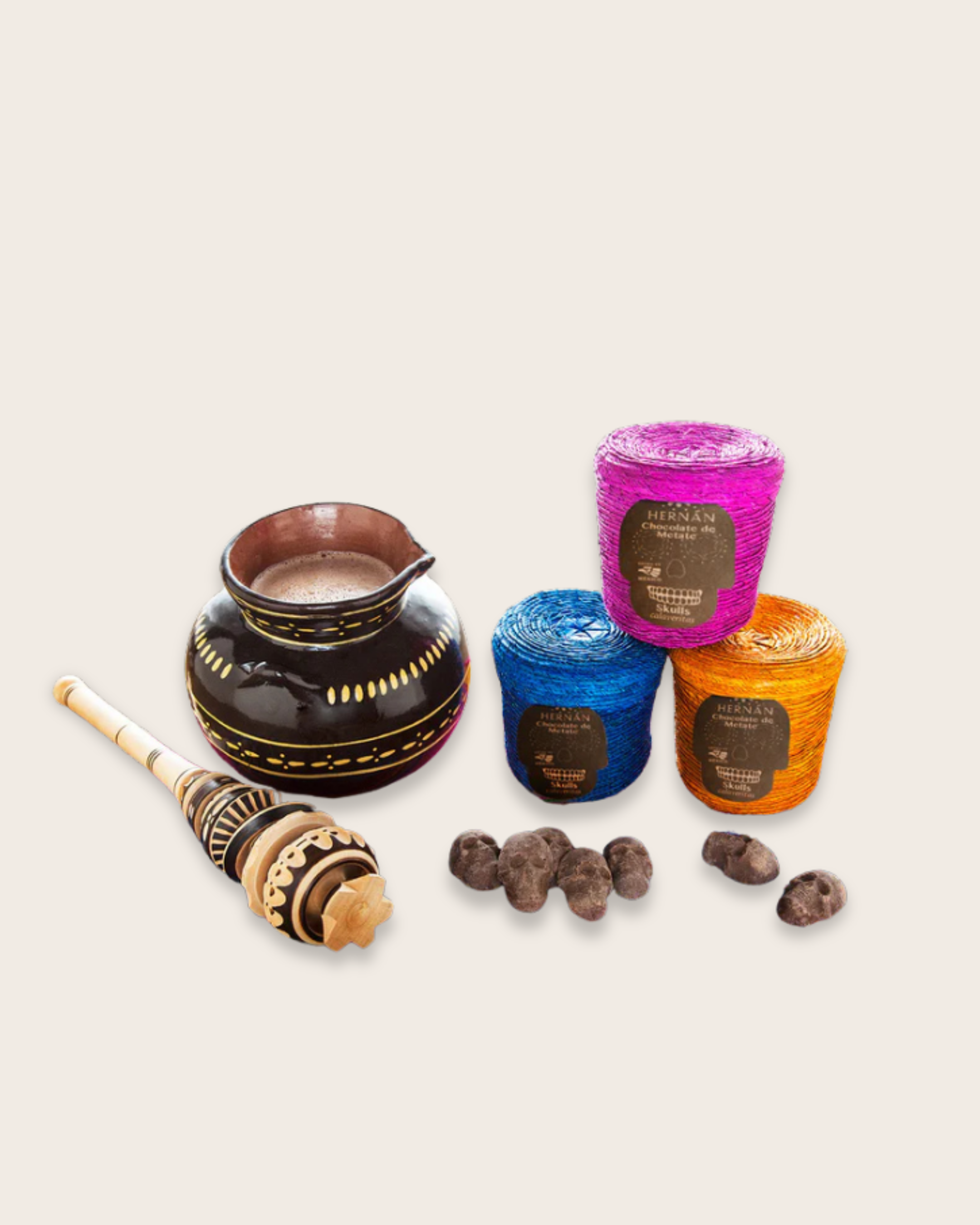 Mexican Hot Chocolate Skulls Gift Set